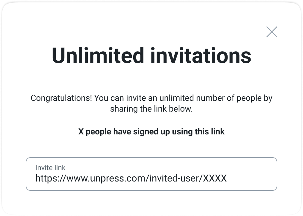 unlimited invitations link